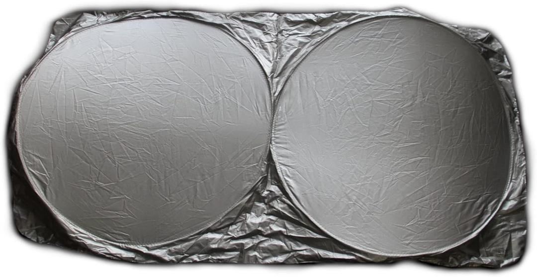 TMAX Car Windshield Sunshade - Large, 210T Reflective Polyester, Blocks Heat and Sun, Foldable Sun Shield that Keeps Your Vehicle Cool (62 inches x 34 inches)