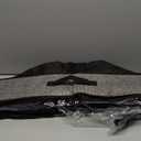 Onlyeasy Under Bed Shoe Storage Organizer with Sturdy Handles and Clear Window 1 Pack Fits 12 Pairs, Premium Foldable Underbed Shoes Container Box for Closet, Linen-like Black, MXAUBSB1P