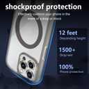 Ankceed for iPhone 13 Pro Case, Compatible with MagSafe, [Military-Grade Protection][Full Camera Protection] PC Back, Slim/Thin, Anti-Scratch Shockproof Protective Cover 6.1 Inch, Grey (Gray)