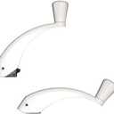 Ideal Security Fold-Down-Handle Window Cranks, Replacement for Standard Casement Window Handles with 11/32" Spline Shaft, White 2 Count, (Pack of 1)