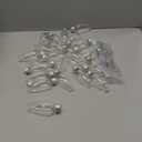 Tessco for you 48 Pcs Christmas Fillable Light Bulb Ornaments, 3.4 oz 100 ml Clear Plastic Light Bulb Jars with Cards & String for DIY Crafts, Candy, Juice, Xmas Tree Decoration, Party Favors