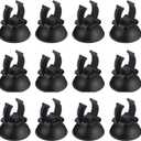 AQUANEAT 12 Pack Aquarium Suction Cups with Clip Black,for 1" Standard Aquarium Heater, Tubing Hose, Plant Fish Tank