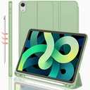 iMieet iPad Air 11 Inch Case M3(2025) / M2 (2024), iPad Air 5th/4th Generation Case 2022/2020 10.9 Inch with Pencil Holder,Trifold Stand Smart Case with Soft TPU Back(Matcha Green)