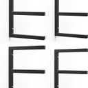 4 Pack Wood Organizer and Lumber Storage Rack Wall Mount, Heavy Duty Wood Storage Organizer Racks with 3-Level System for Garage, Workshop, Basement, Holds Up 220 LBS Per Level (Black)