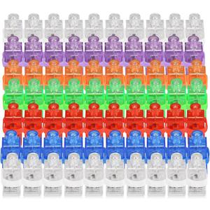 CALIFORNIA CADE ELECTRONIC Finger Lights, 100Pcs In 8 Colors Finger Flashlights for Kids Glow Party Favors Bulk, Led Finger Lights for Easter Back to School Classroom Prizes Halloween Christmas