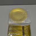 N9R 60pcs Gold Plastic Dessert Plates with Forks, Include 30pcs Disposable Dessert Plates 7 inch, 30pcs Gold Plastic Forks 7.4 inch for Parties Weddings Birthday