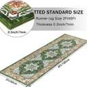 Ileading Vintage Runner Rug for Hallway, Machine Washable Area Rug Runners with Rubber Backing, Non Slip Kitchen Floor Mat for Bedroom Livingroom (Green 2x6ft)