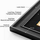 Yaetm 11x14 Diploma Frame with Mat or Display 15x18 Certificate without Mat, High Definition Tempered Glass, Acid-free Black Matt, Degree Frame for Graduation, Black, 1 Pack, 15x18 matted to 11x14