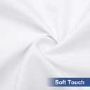 homing Rectangle Table Cloth Cover, Waterproof Polyester Elastic Fitted Tablecloth, Fits for 8 Foot Folding Tables, Washable Table Protector for Picnic, Camping, Outdoor (White, 30" x 96")