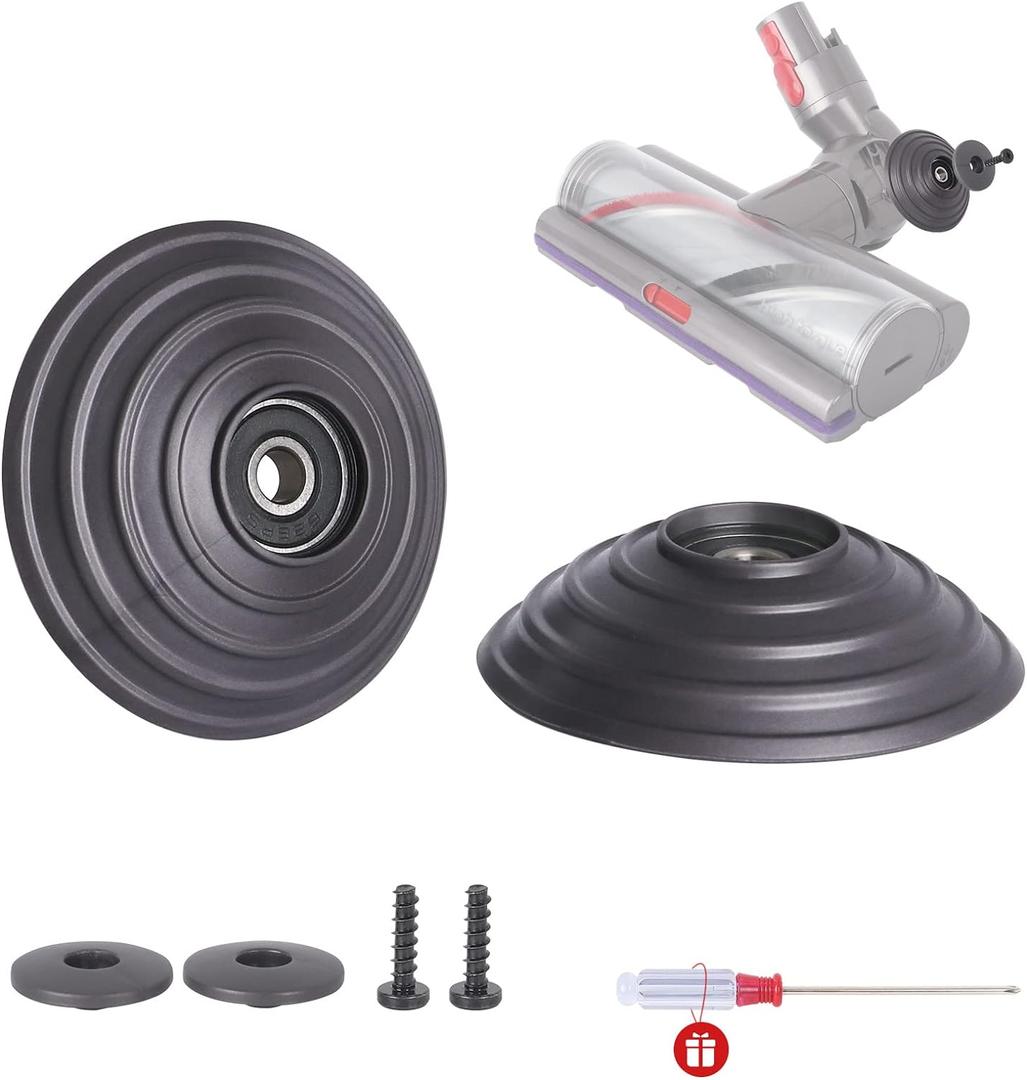 Ball Wheel for 100W High Torque Cleaner Head Compatible with Dyson V10 V11 V15 No. 970100-05 Vacuum Cleaner, V-Ball Wheel Replacement Parts, Ball Wheels with Screwdriver Set, Upgraded Matte Finished