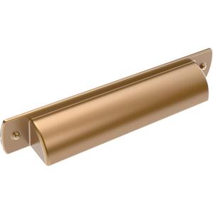 10 Pack Champagne Bronze Cabinet Cup Pulls 3.75 Inch Cabinet Handles Kitchen Cabinet Hardware Cup Pulls for Cabinets Champagne Drawer Pulls Zinc Alloy Drawer Handle (3.75"/96MM Hole Center)