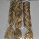 Natural Blonde Braiding Hair Extensions Honey Blonde Braid Crochet Twist Hair Synthetic High Temperature Fiber for Women 24 Inches 100g/bundle (3 Bundles/Pack,Color:27#)