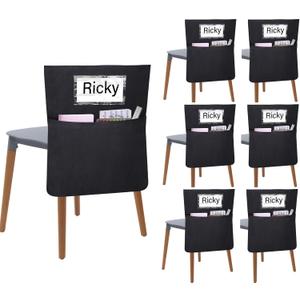 24 Pack Chair Pockets for Classroom 16.8 x 19 inches Chairback Buddy Pocket Chart Seat Back Organizer Student Storage with Lable Slot for Classroom Kindergarten School Home (24)