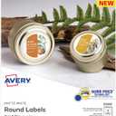 Avery Printable Blank Round Labels, 2.5" Diameter, Matte White, 225 Customizable Labels (22562)