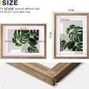 Egofine 12x16 Picture Frame with Plexiglass Made of Solid Wood, Display Pictures 9x12/11x14 with Mat or 12x16 Without Mat for Wall Mounting, Carbonized Brown