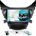 4G+64G Car Radio for Hyundai Elantra 2011 2012 2013 Android 13 Replacement Upgrade Stereo with CarPlay Android Auto 9 Inch Touch Screen Head Unit with Backup Camera Mic