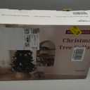 28in Christmas Tree Collar - Woven Hyacinth Tree Collars for Artificial Trees - Rattan Rustic Farmhouse Basket for Tree Base Cover with Cord Cut-Out for 6ft 7.5ft Tree (Brown)