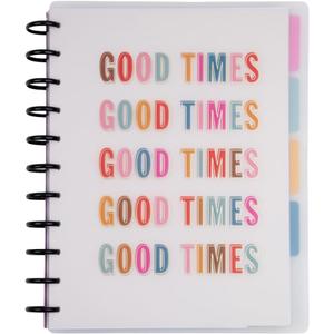 Happy Planner Undated Plans + Notes Monthly Planner Notebook Journal, 4-Month Planner, Good Going Magic Theme, Big Size, 95 Pages, 4 Dividers, 12 Planner Sticker Sheets, 8 1/2" x 11"