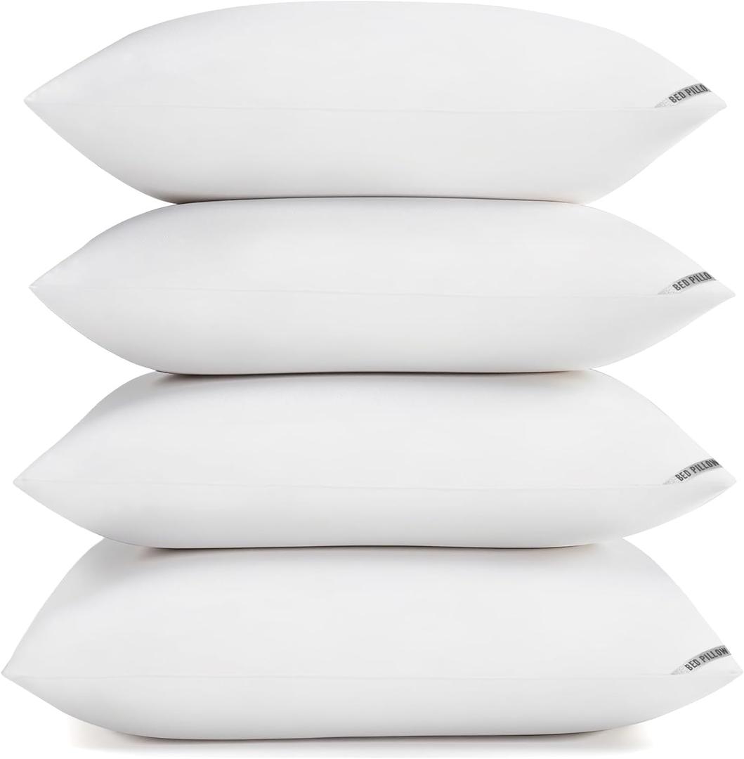 Luxury Hotel Pillows for Sleeping 4 Pack,Bed Pillows Queen Size Set of 4,Down Alternative Filling,Pillows for Back,Stomach and Side Sleepers