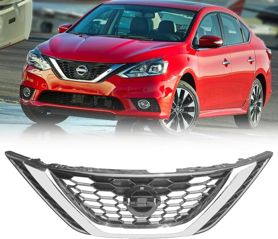 Front Bumper Upper Grille For Nissan Sentra 2016 2017 2018 Grill