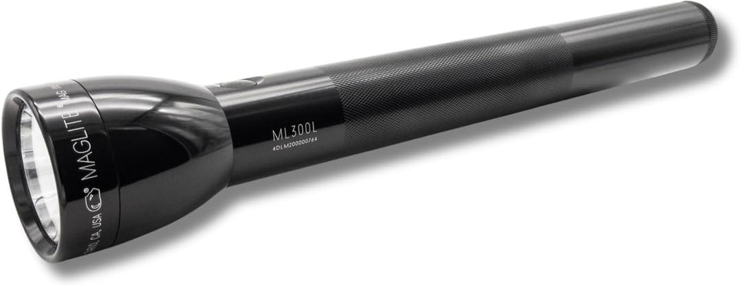 MagLite ML300L 4D LED Flashlight  1002 Lumens, Long Runtime, Adjustable Beam, Water-Resistant, Aluminum Body  Black