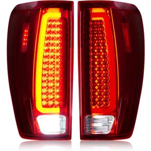 LED Tail Light for 2019-2023 GMC Sierra 1500, 2020-2023 Sierra 2500 HD 3500 HD w/ Factory Incandescent TailLight Model, Not Fit Factory LED TailLight and 2019 Sierra 1500 Limited Model, 84760015 (Chrome Housing Red Lens)