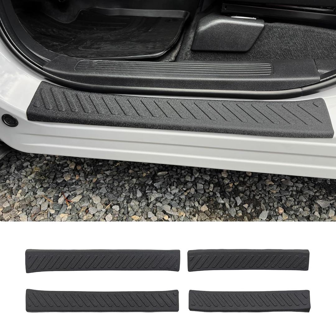 Door Sill Protector Compatible with 2023-2025 Honda Pilot 2023-2025 Honda Ridgeline Step Protector Door Edge Step Guard Car Side Dust Shield Cover 2024 Pilot Exterior Accessories (Outer)