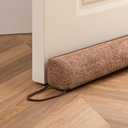 Sunolga 36" Linen Door Draft Stopper Blocks Hot and Cold Air with Removable Washable Cover for Bottom of Door, All-Season Seal for Noise, Wind, Door Sweep for Gaps Up to 3", Home Essentials, Brown