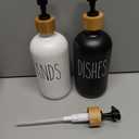 MOMEEMO Soap Dispenser Set, Contains Hand and Dish Soap Dispenser, Suitable for Kitchen Decor. (Black & White)