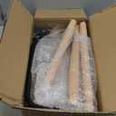 Iron Weeding Rake with 47.24" Long Handle, 9.25" Widened Garden Flat Shovel Ergonomic Auxiliary Handle for Weeding, Lawn Edging, Snow Removal, Ice Scraping-Tool-Free Assembly&Storage