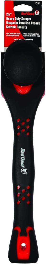 Red Devil 3160 2 1/2" Heavy-Duty Four-Edge Scraper with Contour Handle