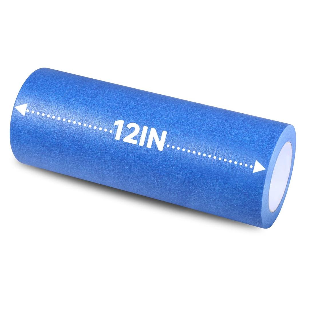 Wide Blue Painters Tape, 12 Inch x 55 Yards, Wide Masking Tape for 3D Printing, Laser Cutting, Painting, Crafting, Labeling, Packing, Office, School, Home Use, Removes Cleanly for 21 Days