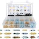 90 PCS 18 Types Brake Caliper & Wheel Cylinder Bleeder Screw Brake Valve Screw Assortment with 15pcs Dust Caps, Standard SAE & Metric Bleeding Screws Bleed Kit Replace 30300