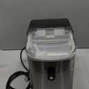 Nugget Ice Maker Countertop, 35.5Lbs/24Hrs Chewable Sonic Ice Machine with Self-Cleaning, Handle, Water Tank, Quiet Operation & Portable Pellet Ice Maker for Home, Office, Kitchen, Bar, Silver (Silver(Stainless Steels))