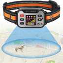 GPS Wireless Dog Fence System, Electric Fence for Dog, GPS Dog Collar, Radius 66-6561 ft, Waterproof Dog Perimeter Collar Wireless Fence, Outdoor Use (Color 1)