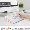ORIENTOOLS Small Glass Desktop Whiteboard, Desk Whiteboard, to-do List Memo Desk Dry Erase Board with Storage, Computer Pad & Keyboard Stand, Desk Organizers with Accessories for Office, Home, School