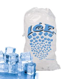 Perfectware- 5lb Drawstring Ice Bags w/Cotton String Handle- Pack of 100ct