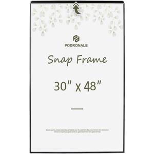 30x48 Poster frame, Plexiglass, Black Snap Frames, Coating Aluminum Profile, Display Horizontally & Vertically1PCS