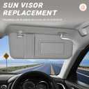 Gray Passenger Right Side Sun Visor Replacement Compatible with 2007 2008 2009 2010 2011 Toyota Camry Without Sunroof Replace 74310-06750-E0