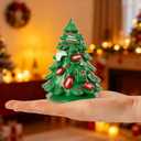 2 x Football Christmas Tree Ornament, Decorative Resin Tree with Merry Christmas Sign, 4.3 x 2.7 inches