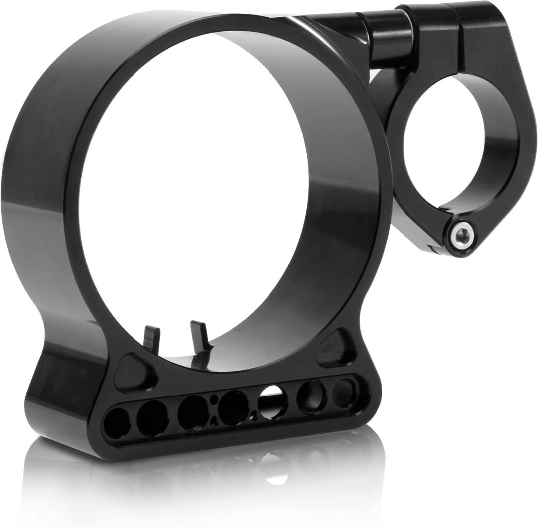 39MM Motorcycle Speedometer Side Mount Relocation Bracket, Odometer Instrument Handlebar Mounting Bracket Clamp Adjustable Compatible with Harley Sportster Iron 883 1200