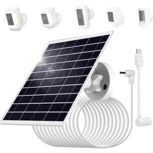 8W/5V Solar Panel,Faster Than 5W/5V Charging,IP65 Waterproof,Suitable for Cameras with Built-in Batteries (Ring Spotlight Cam,Stick Up Cam,Stick Up Cam Pro,Spotlight Cam Plus,Spotlight Cam Pro)