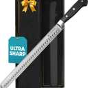 Brisket Slicing Knife  12" Brisket Knife, BBQ, Grilling Gifts For Men  Razor Sharp German Steel, Full Tang, Ergonomic Handle (Standard)
