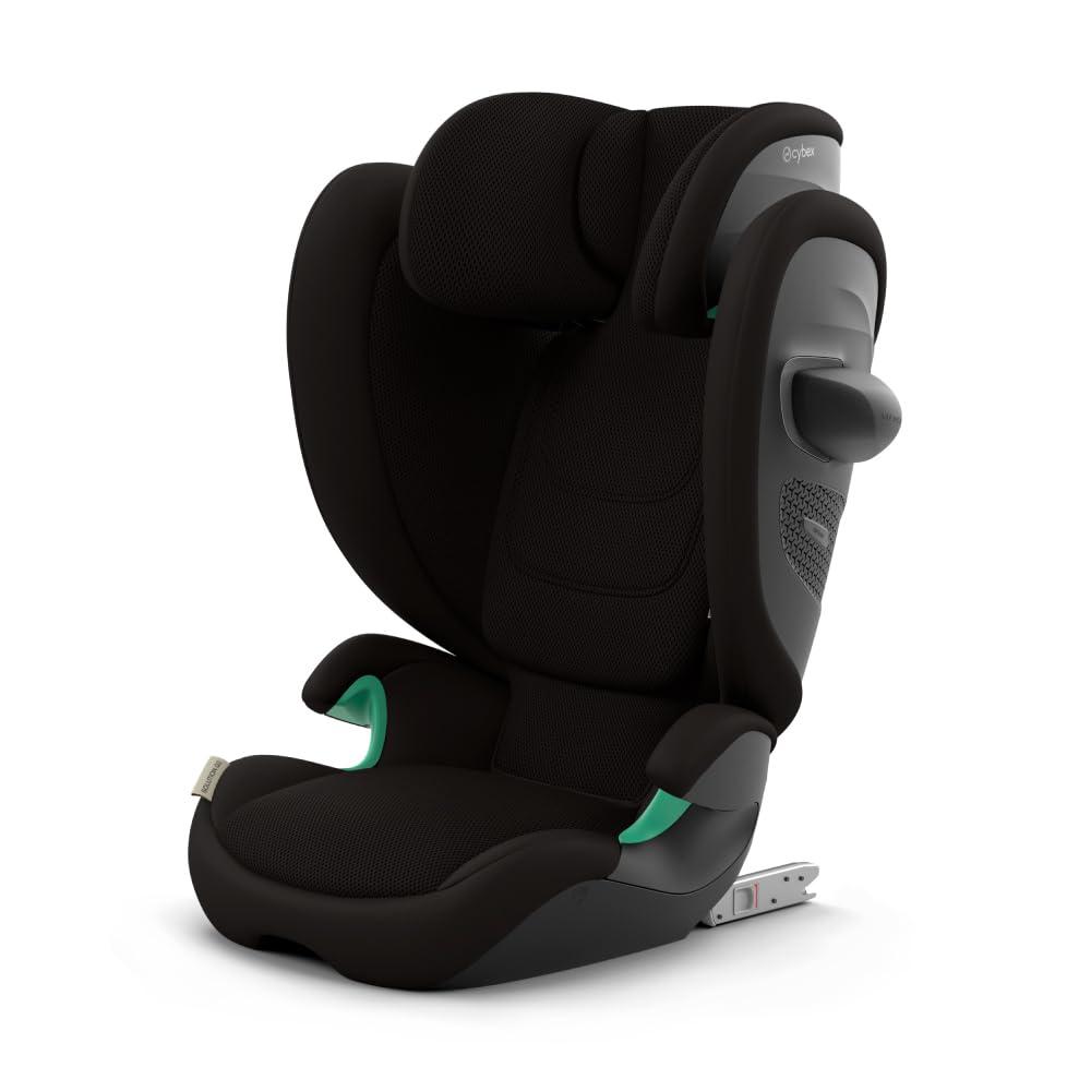 Cybex Solution G2 Folding High-Back Booster Seat - Lightweight, Travel-Friendly, Rigid Latch Installation, Linear Side-Impact Protection, Height Adjustable, Moon Black