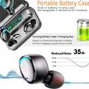 Wireless Earbuds Bluetooth 5.1 Headphones 36H Playtime Deep Bass Stereo Sound in-Ear Built-in Mic Headset Headphones with Charging Case for Travel Running
