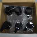 Nuogo 6 Pcs Coffee Syrup Dispenser Bottles Set 750ml, 500ml, 300ml, 150ml PET Black Syrup Bottles with Pump Dispenser 27 Labels for Coffee Bar Kitchen Accessories Portable Travel(16.9 oz,Square)