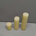 MTLEE 18 Pcs Set of 3 Pillar Candles Bulk 2 in x 3, 6, 8 Long Burning Clean Unscented Smokeless Pillar Candles for Wedding Emergency Lanterns Ceremony Party(Ivory White)