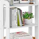 HAYOFAMY 3 Tier End Table Nightstand White, Small Bookshelf with Open Shelf, Narrow Side Table Bedside Table for Bedroom, Living Room, Office, Bathroom