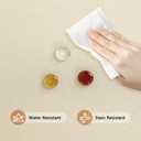 Textured 52 x 52 Inch Beige Square Tablecloth, Water Resistant & Wipeable Card Table Cloth for Dining Kitchen Patio