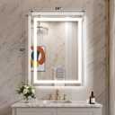 24x32 LED Bathroom Mirror with Lights – Anti-Fog, Dimmable, Backlit & Front Lit Lighted Vanity Mirror for Wall – Smart Bathroom Mirror with Memory Function, Shatterproof Tempered Glass